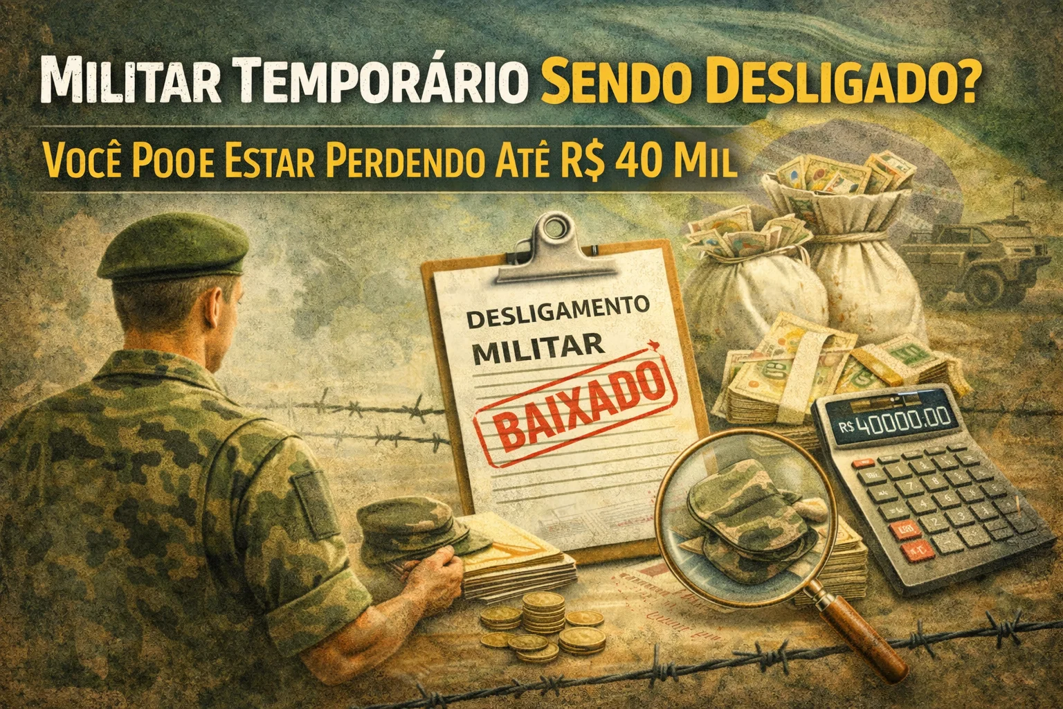 Militar Temporário Sendo Desligado? Você Pode Estar Perdendo Até R$ 40 Mil